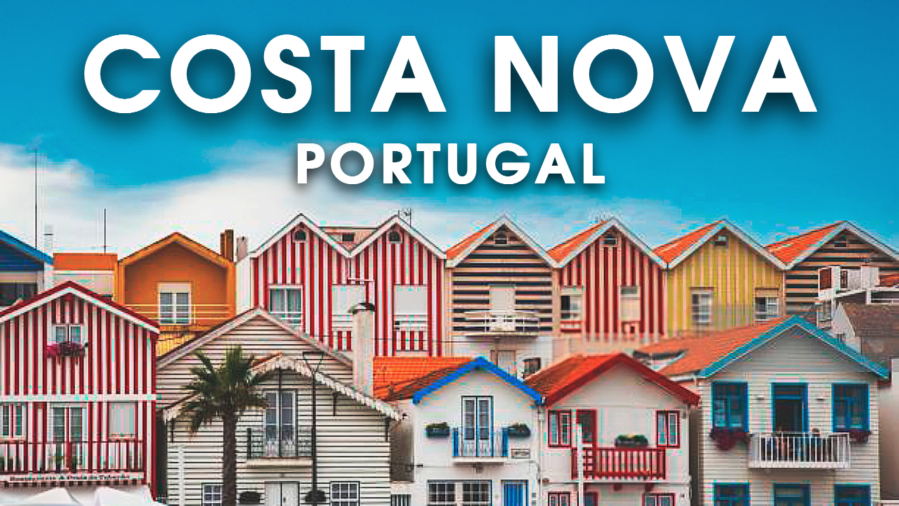 As casinhas coloridas da Praia da Costa Nova em Aveiro